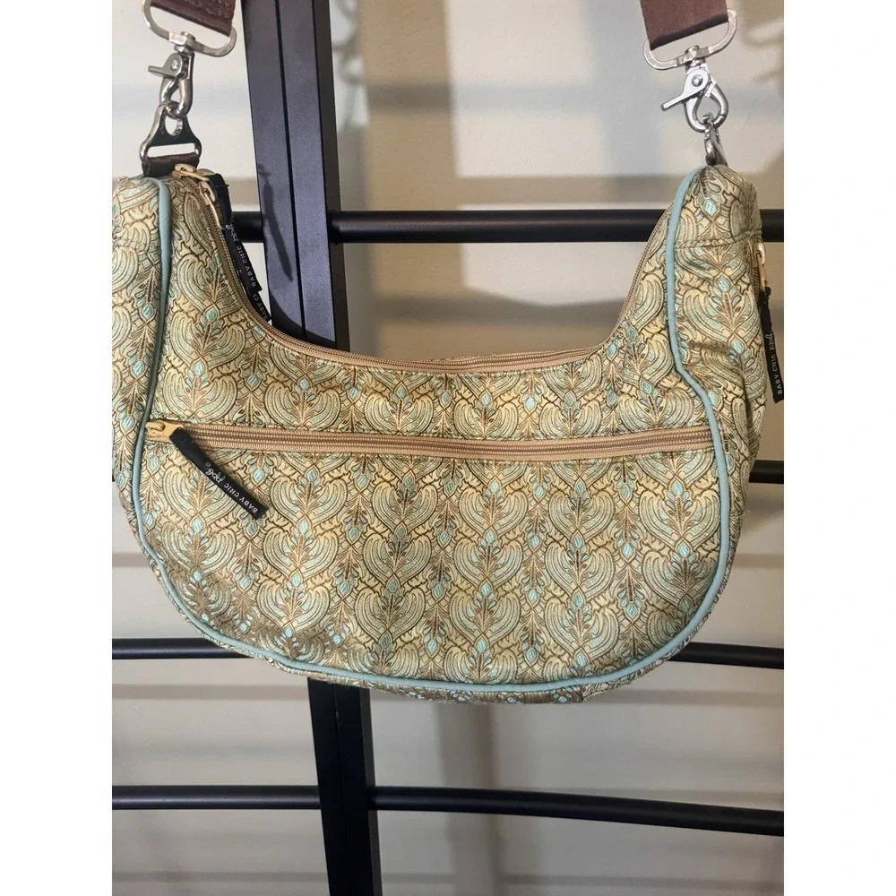 Petunia Pickle Bottom Baby Chic Tote 2009 Boho Green Turquoise Diaper Bag Y2K